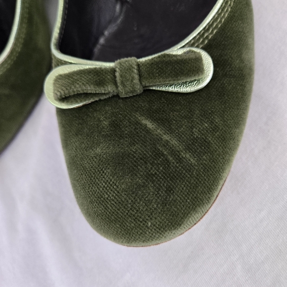 Marc Jacobs green velvet leather shoes pumps 9.5 - Picture 14 of 14